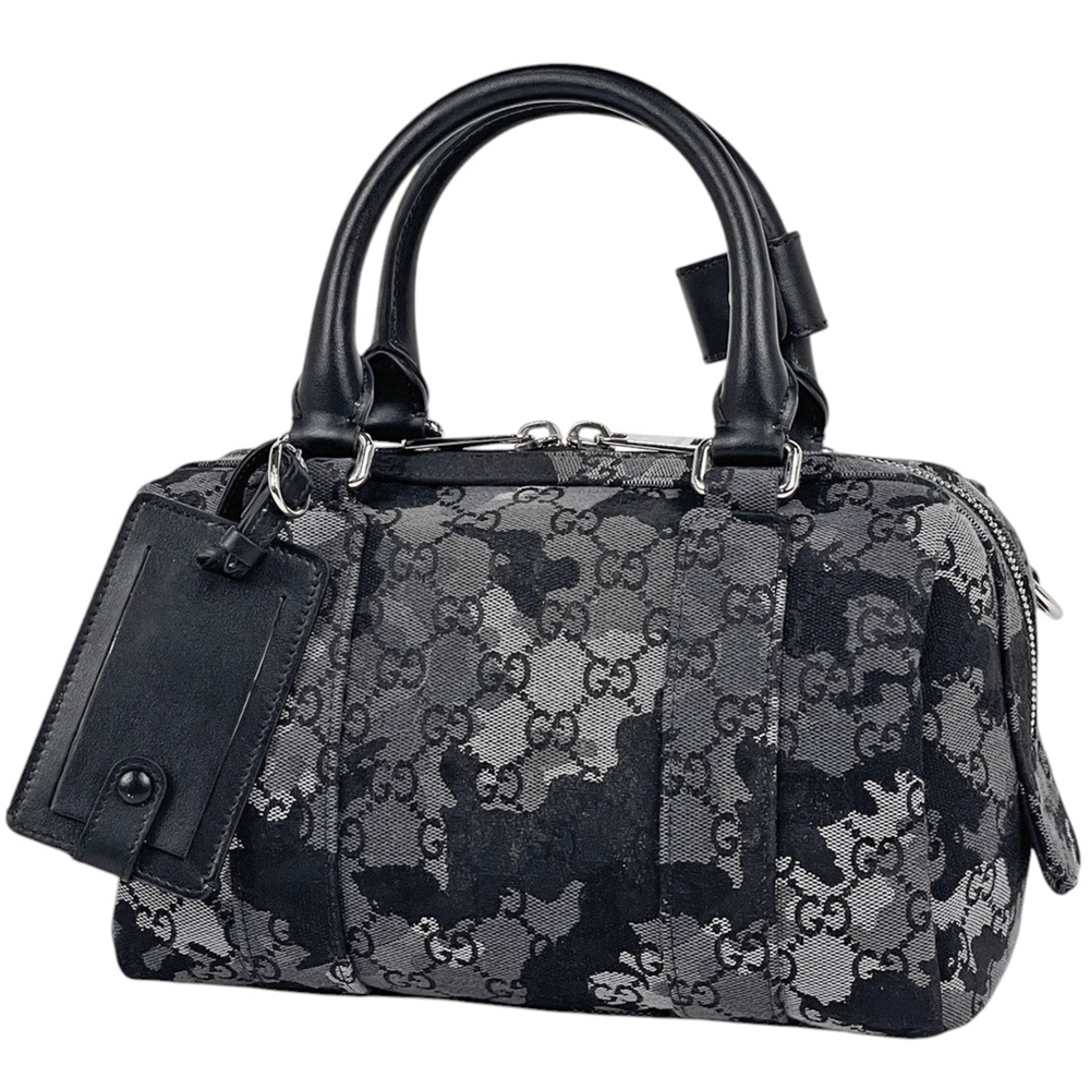Gucci Mini Duffle Bag, 2-Way, Camouflage GG Pattern, Boston Handbag, Denim, B...